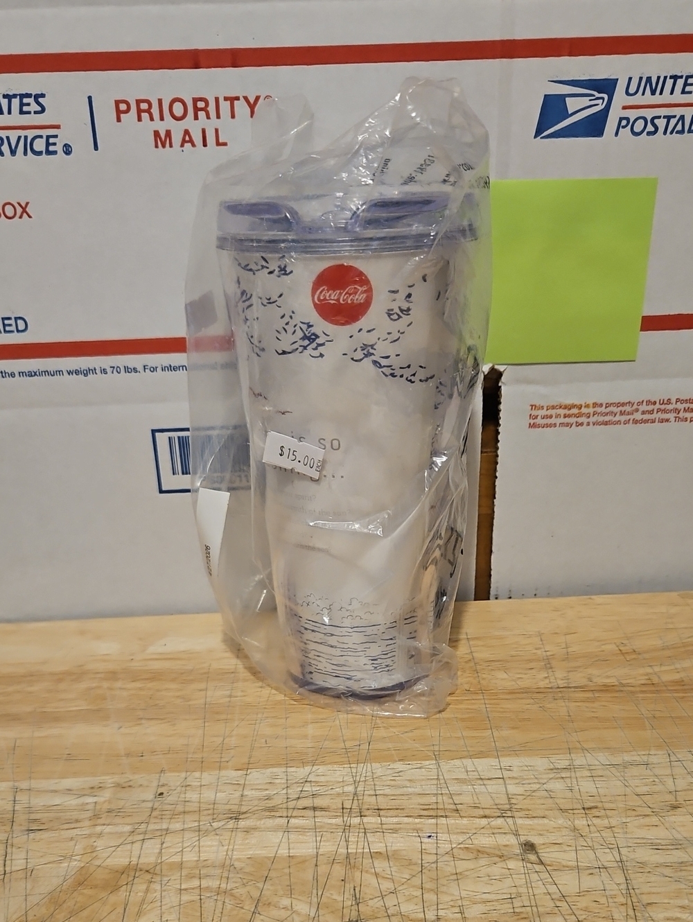 Princess CRUISE LINE Coca Cola Palm Tree Ocean Clouds TUMBLER Mug REUSABLE Cup